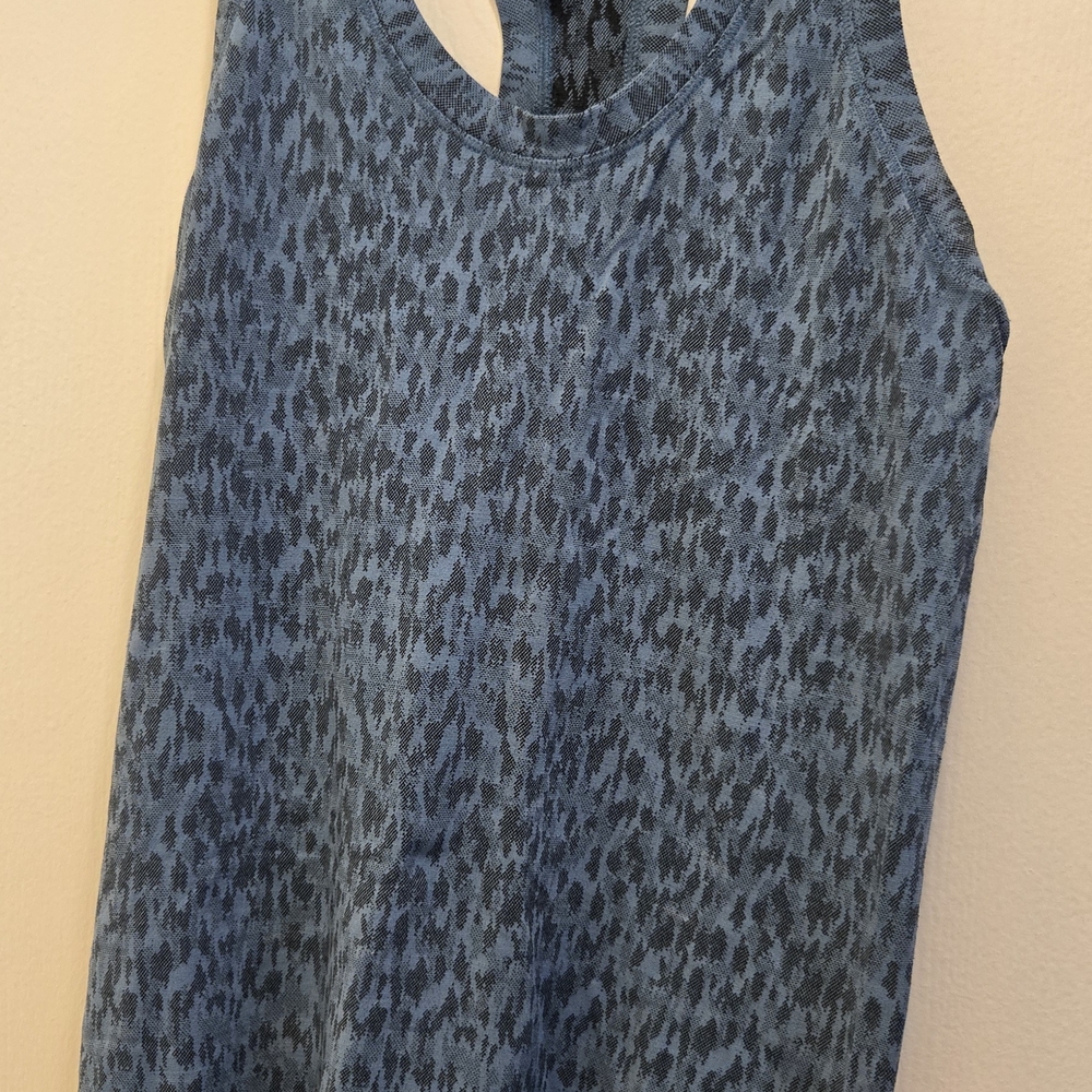 Blue Leopard Print Women's Top